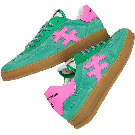 Another Trend Trainers<Ladies Trainers - A03211 - Green/Pink