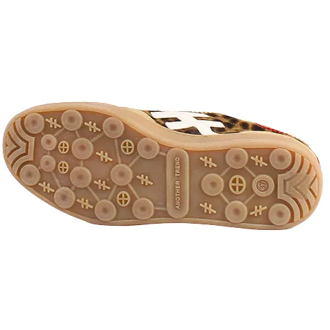 Another Trend Trainers<Ladies Trainers - A03279 - Beige/Leopard/Red