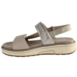 Ara Ladies Larger Sizes | Sandals<Ladies Back Strap Sandals - 20204-05 - Beige/Silver