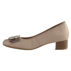 Ara Heels<Ladies Block Heeled Pumps - 35807-09 - Nude Leather