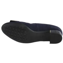 Ara Ladies Larger Sizes | Heels<Ladies Block Heeled Pumps - 35807 - Navy Suede
