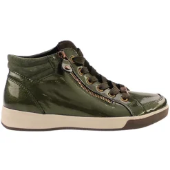 Ara Ladies Larger Sizes | Boots<Ladies Hi Top Trainers-24499-84-Green