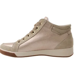 Ara Ladies Larger Sizes | Boots<Ladies Hi Top Trainers - 24499-94 - Sand