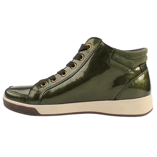 Ara Ladies Larger Sizes | Boots<Ladies Hi Top Trainers-24499-84-Green