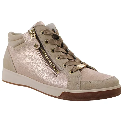 Ara Ladies Larger Sizes | Boots<Ladies Hi Top Trainers - 24499-94 - Sand