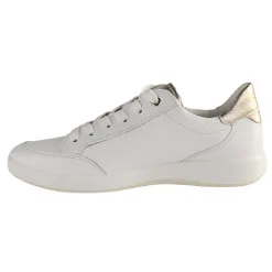 Ara Ladies Larger Sizes<Ladies Leather Trainers - 23901-04 - White/Gold