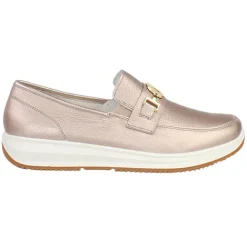 Ara Ladies Larger Sizes | Ladies Wide Fitting<Ladies Loafers - 25528-08 - Gold