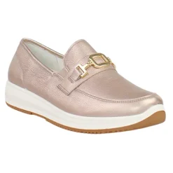 Ara Ladies Larger Sizes | Ladies Wide Fitting<Ladies Loafers - 25528-08 - Gold