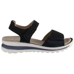 Ara Ladies Larger Sizes | Sandals<Ladies Velcro Sandals - 47207 - Navy