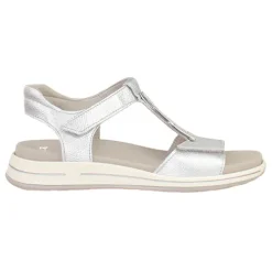 Ara Ladies Wide Fitting | Sandals<Ladies Velcro Sandals - 34804-12 - Silver