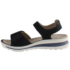 Ara Ladies Larger Sizes | Sandals<Ladies Velcro Sandals - 47207 - Navy