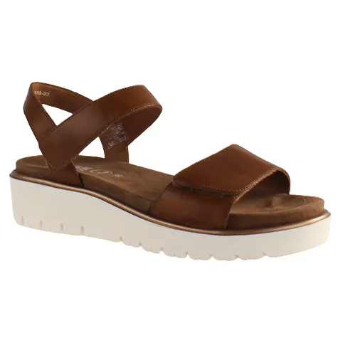Ara Ladies Larger Sizes | Sandals<Ladies Velcro Sandals - 33518-09 - Tan