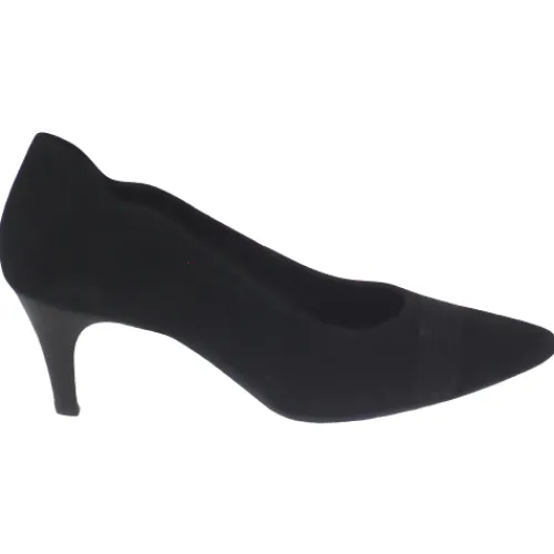 Ara Heels | Ladies Wide Fitting<Ladies Wide Fit Pumps - 1252206-01 - Black Suede