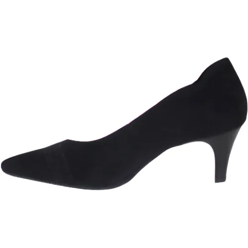 Ara Heels | Ladies Wide Fitting<Ladies Wide Fit Pumps - 1252206-01 - Black Suede