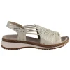 Ara Ladies Larger Sizes | Sandals<Ladies Wide Fit Sandals - 29005 - Cream/Silver