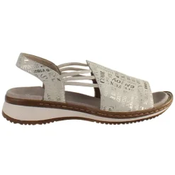 Ara Ladies Larger Sizes | Sandals<Ladies Wide Fit Sandals - 29005 - Cream/Silver