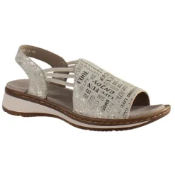 Ara Ladies Larger Sizes | Sandals<Ladies Wide Fit Sandals - 29005 - Cream/Silver