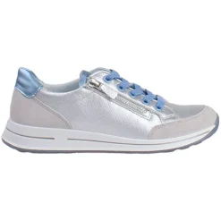 Ara Ladies Larger Sizes | Ladies Wide Fitting<Ladies Wide Fit Trainers - 54801-26 - Silver/Blue