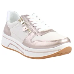 Ara Ladies Larger Sizes | Ladies Wide Fitting<Ladies Wide Fit Trainers - 27540-07 - Cream Gold