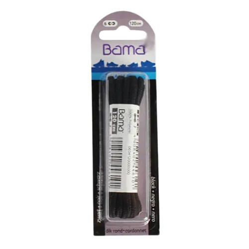 Bama Shoecare Shoe Care<Bama Flat Lace - Black - 120 cm