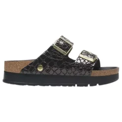 Birkenstock Sandals<Ladies Platform Sandals- Arizona Pap Flex- Black Patent