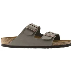 Birkenstock Sandals<Ladies Birkibuc Sandals - Arizona - Stone