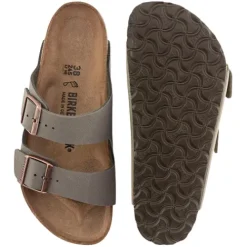 Birkenstock Sandals<Ladies Birkibuc Sandals - Arizona - Stone
