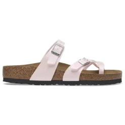 Birkenstock Sandals<Ladies Birko Flor Sandals - Mayari Embossed Saffiano - Light Rose