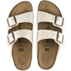 Birkenstock Sandals<Ladies Birko-Flor Sandals - Arizona - Graceful Pearl White