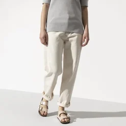 Birkenstock Sandals<Ladies Birko-Flor Sandals - Arizona - Graceful Pearl White