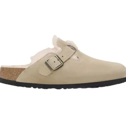 Birkenstock Sandals<Ladies Clogs - Boston Shearling - Taupe