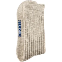 Birkenstock Socks<Ladies Cotton Slub Socks - Beige/White