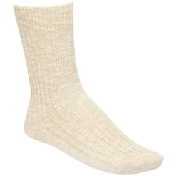 Birkenstock Socks<Ladies Cotton Slub Socks - Beige/White