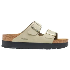 Birkenstock Sandals<Ladies Platform Sandals - Arizona Papillio - Green