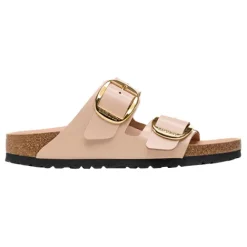 Birkenstock Sandals<Ladies Sandals- Arizona Big Buckle - Beige Patent