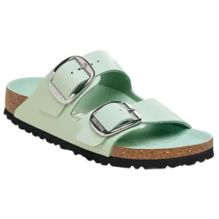Birkenstock Sandals<Ladies Sandals - Arizona Big Buckle - Surf Green Patent