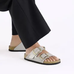Birkenstock Sandals<Ladies Sandals - Arizona Big Buckle - Stone Coin