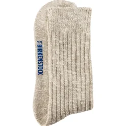 Birkenstock Socks<Men's Cotton Slub Socks - Beige/White