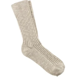 Birkenstock Socks<Men's Cotton Slub Socks - Beige/White