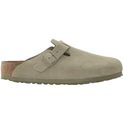 Birkenstock Sandals<Mens Suede Clogs - Boston - Khaki
