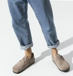 Birkenstock Shoes<Men's Suede Shoes - London - Taupe
