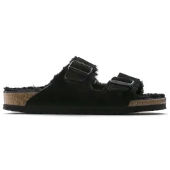 Birkenstock Sandals<Narrow Fit Sandals - Arizona Fur Narrow Fit - Black