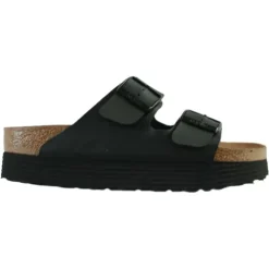 Birkenstock Sandals<Platform Sandals - Arizona Grooved Papillio - Black