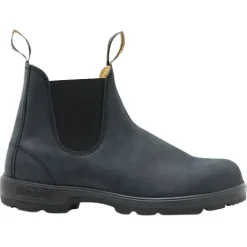 Blundstone Mens Larger Sizes | Boots<Leather Chelsea Boots - 587 - Rustic Black