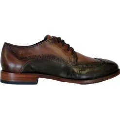 Bugatti Shoes<Brogues - 311-A5T02 - Tan/Green