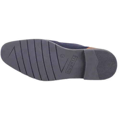 Bugatti Shoes<Men's Casual Shoes - 311-A9E08 - Navy Suede