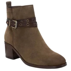 Carmela Boots<Block Heeled Ankle Boots - 161734 - Taupe