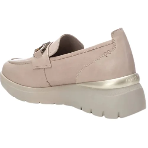 Carmela Shoes<Ladies Wedge Loafers - 161837 - Nude