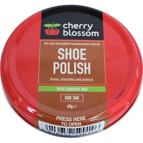 Bama Shoecare Shoe Care<Cherry Blossom Matt Shoe Polish- 40g-Mid Tan