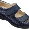 Db Shoes Heels<DBS - Bliss Ladies Extra Wide Fit Shoes - Navy
